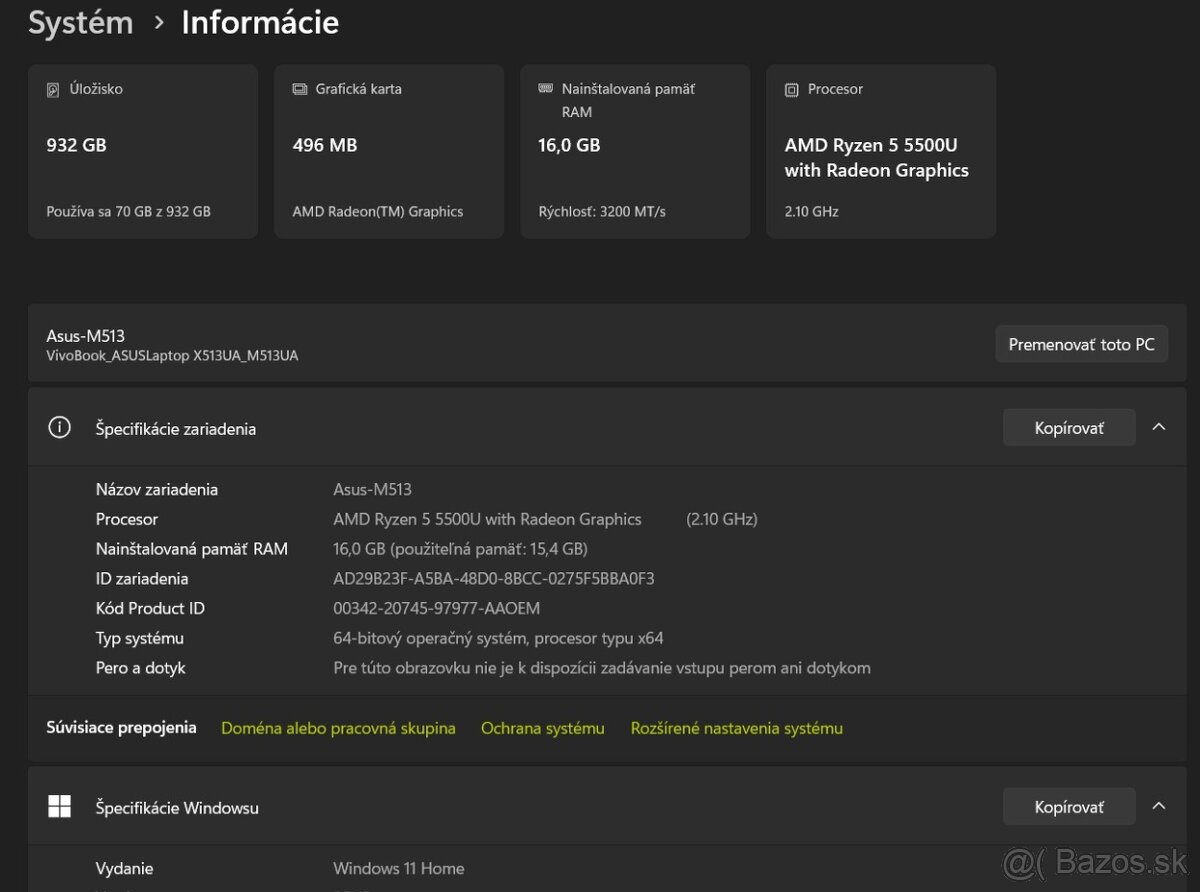 Asus VivoBook 15 Oled 16/1TB + Batoh - 9