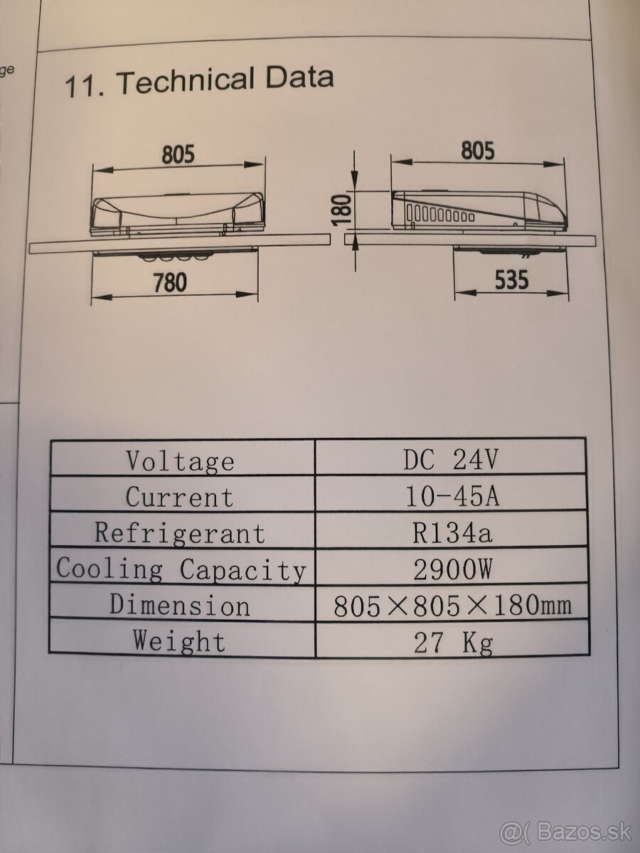 Strešná klimatizácia 12 V 24 V Puremind - 9