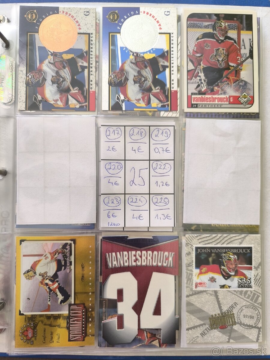 Hokejové kartičky - John Vanbiesbrouck 2 - 9