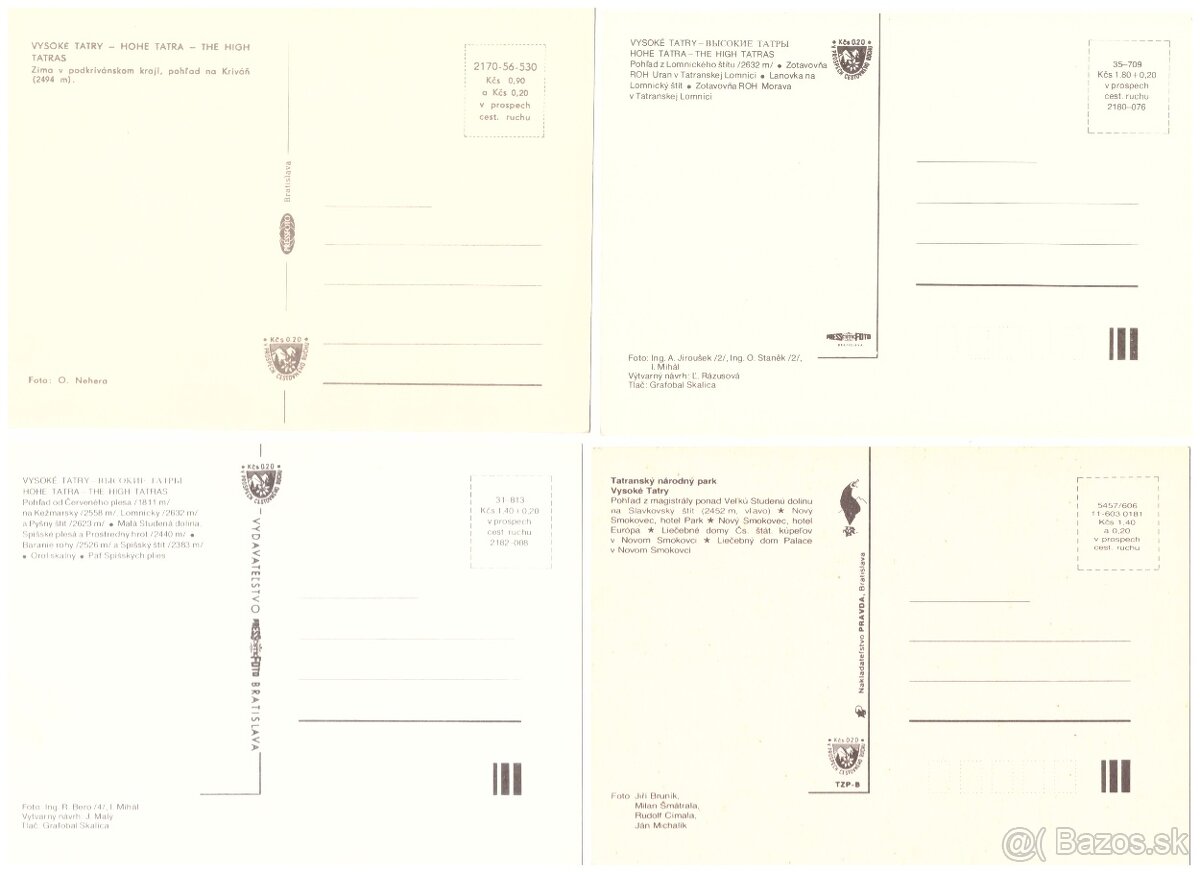 Pohľadnice Vysoké Tatry farebne - 9