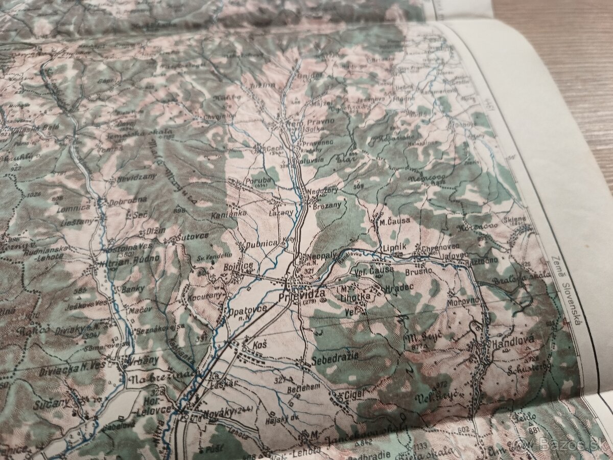 stará vojenská mapa Žilina, Trenčín,Topoľčany 1935 - 9