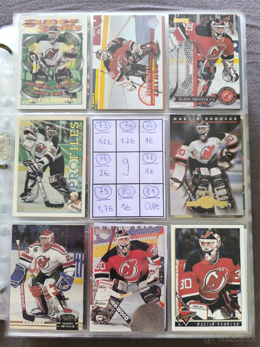 Hokejové kartičky - Martin Brodeur 1 - 9