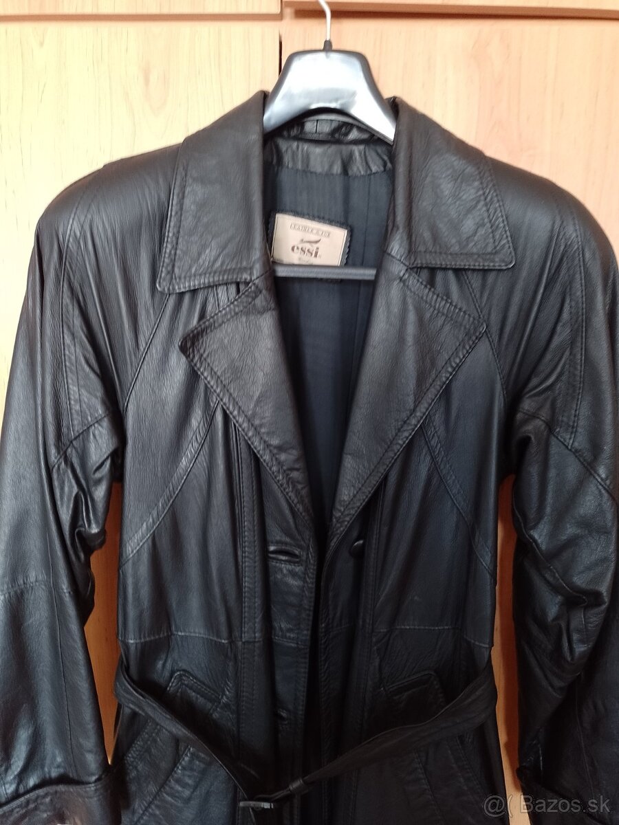 Luxusný kožený kabát v. 42/44 /+ 4 oblečenia zadarmo: modré - 9