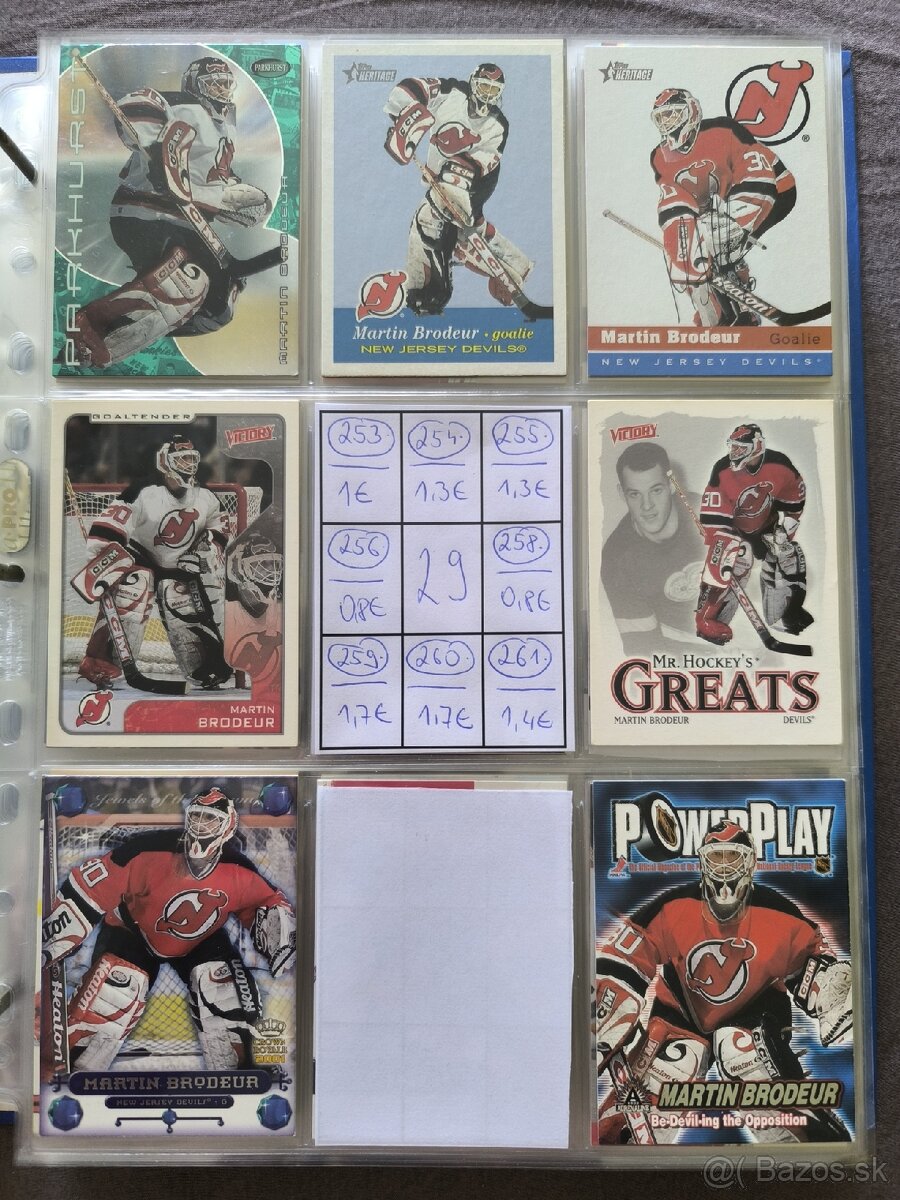 Hokejové kartičky - Martin Brodeur 2 - 9