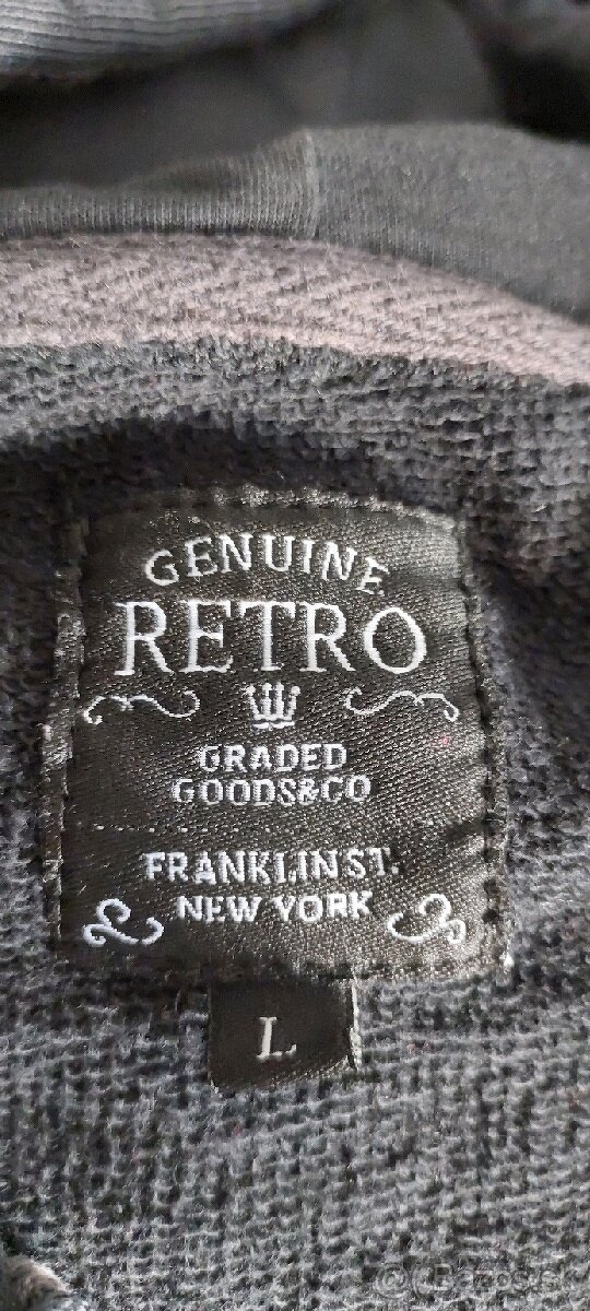 Retro jeans jogging top mikina - 9