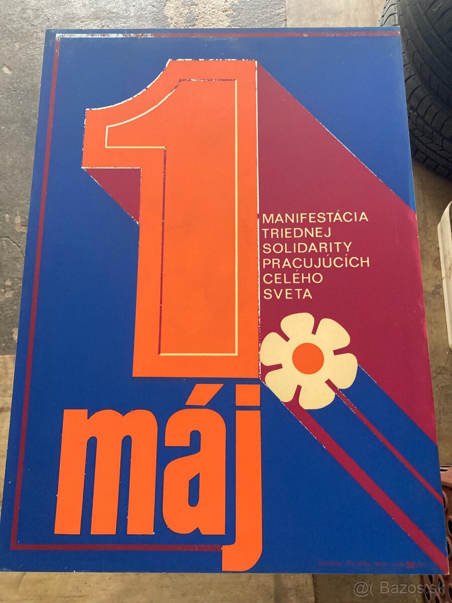 Plastové retro tabule ČSSR – znak, 1.máj, 9.máj - 9