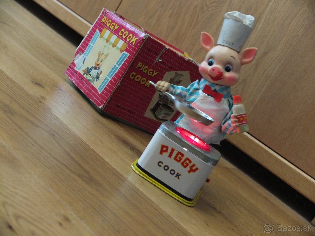 Krbové hodiny mramorové více v textu..Piggy Cook - Prasátko - 9