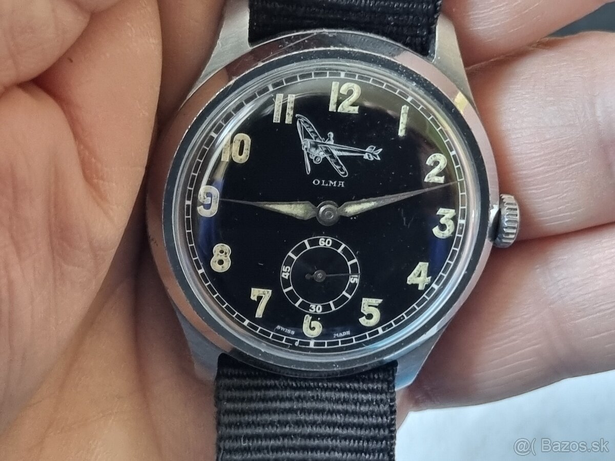 Pilotné hodinky,Olma. - 9