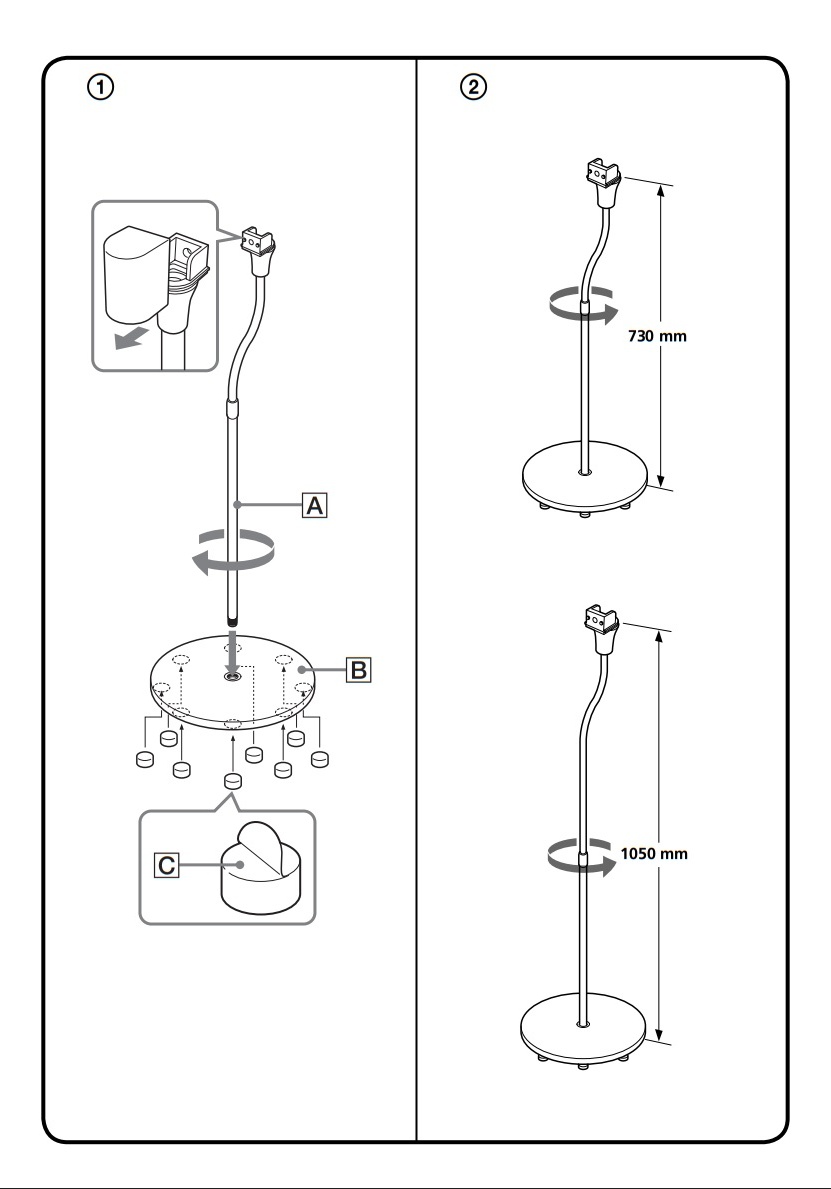 SONY WS FV11 - podlahové stojany na reproduktory - NOVÉ - 9