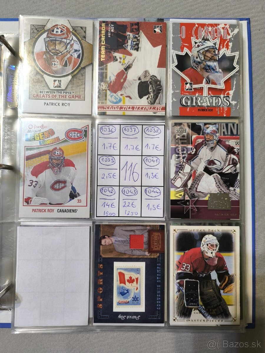 Hokejové kartičky - Patrick Roy 5 - 9