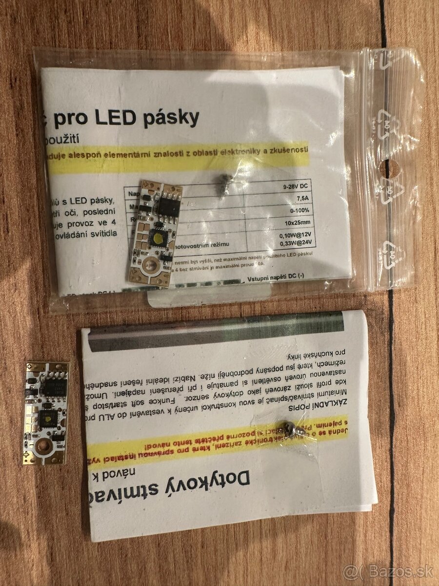 Dotykový LED Dimmer 12/24V DC 8/5A - 3 ks - 9