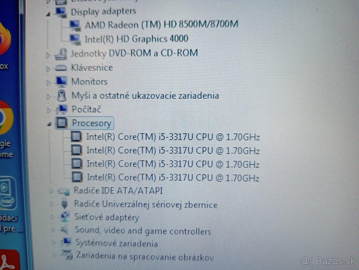 Dell Inspiron - Intel core i5 -8gb ram - Win 7 - bez baterky - 9