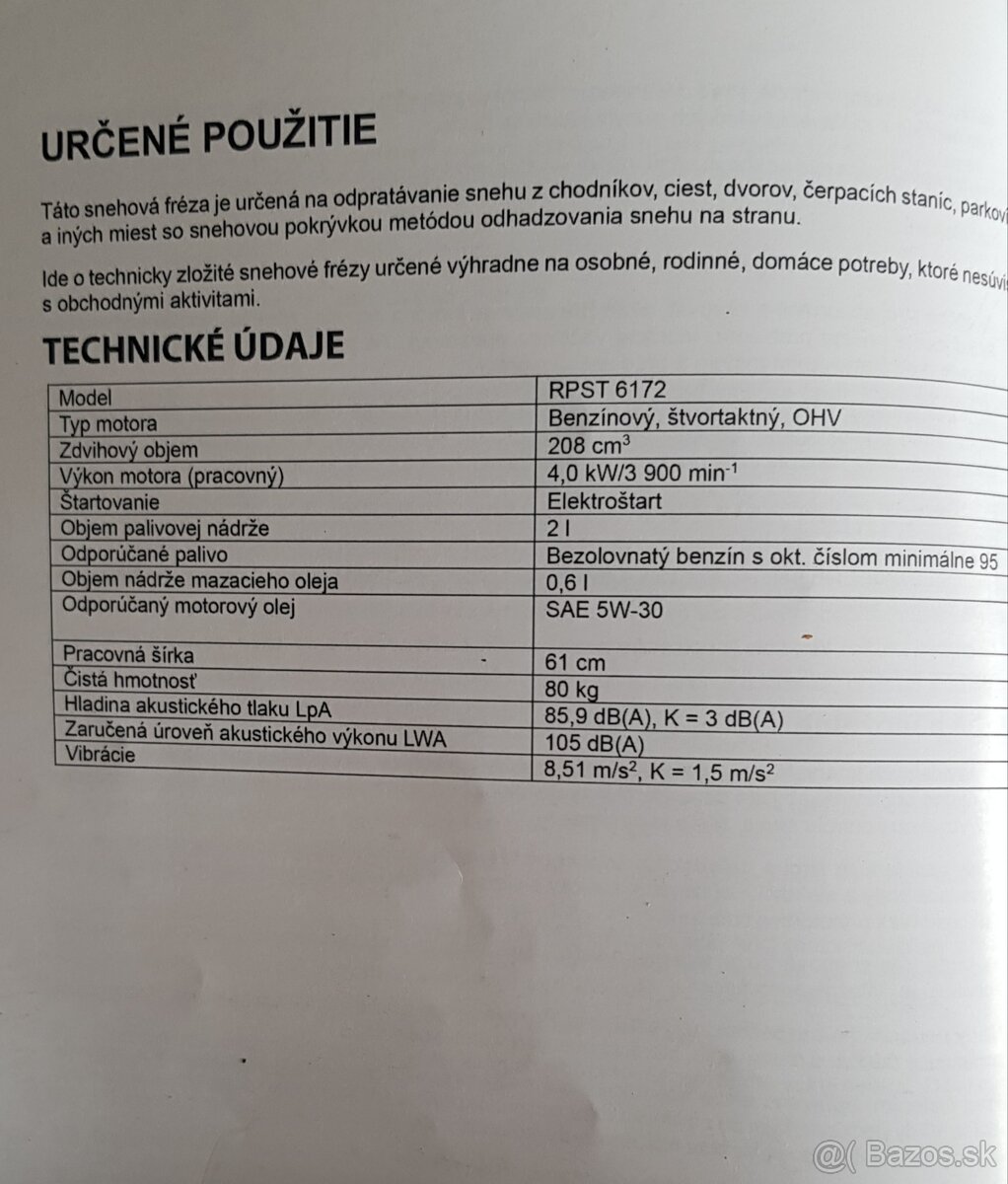 Snežná motorová fréza Riwall - 9