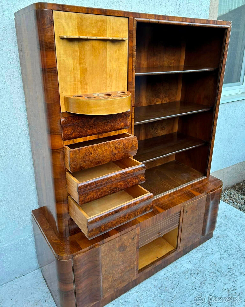 art DECO kabinet / sekretár - 9