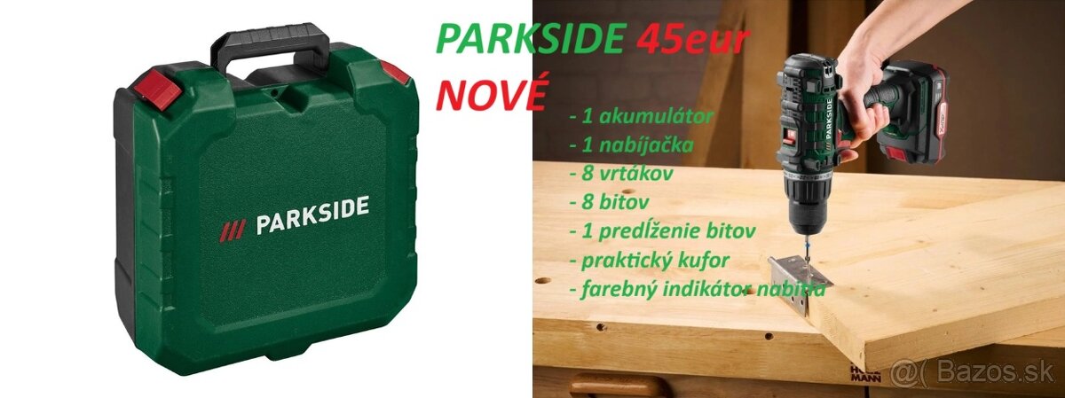Aku vŕtací skrutkovač Parkside - 9