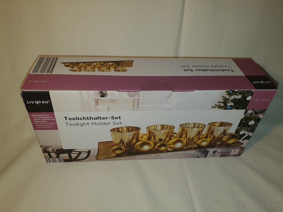 VIANOČNÁ SADA NA 4 ČAJOVÉ SVIEČKY - 9