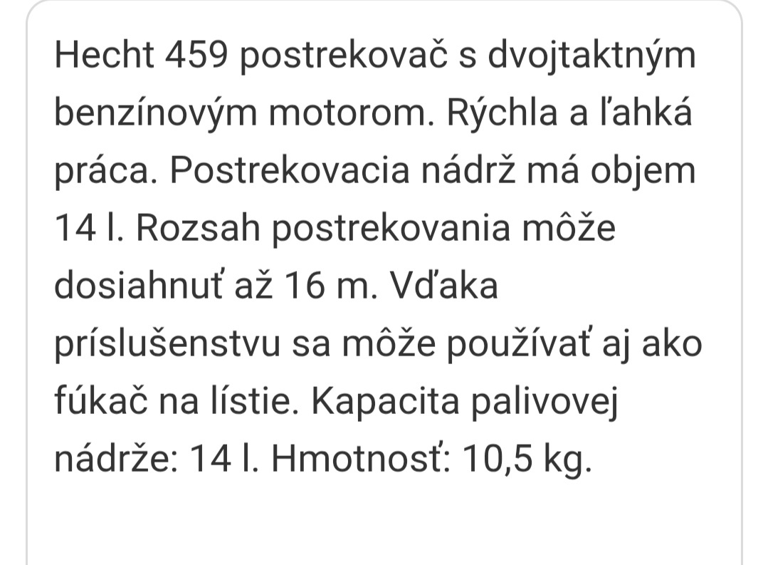 Hecht 459 benzínový - 9