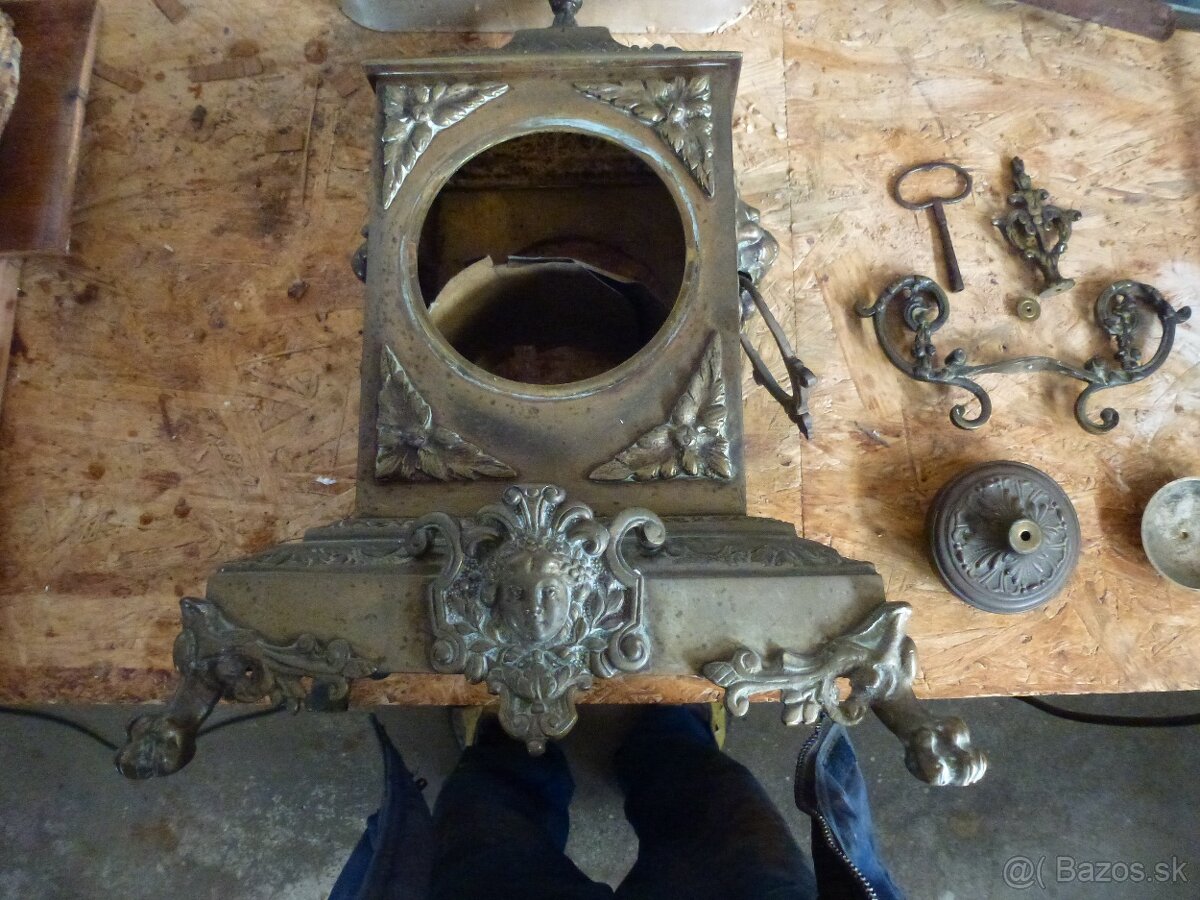 Francúzske bronzové krbové hodiny Vincenti & Cie 1860 - 9