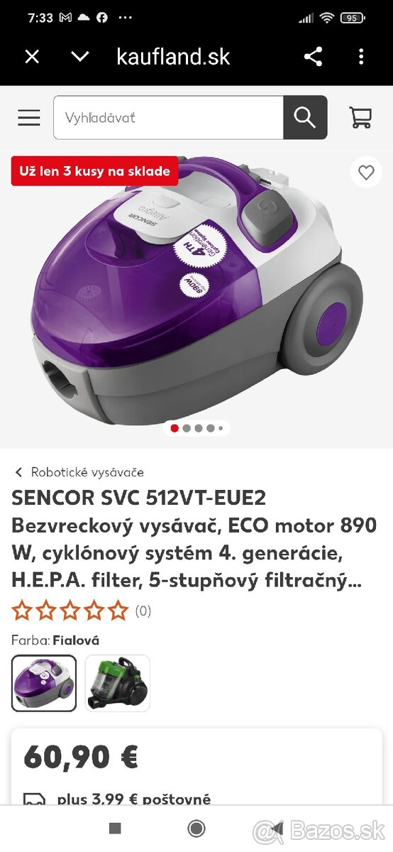 Vysávač bez vreckový Sencor svc 512 vt - 9