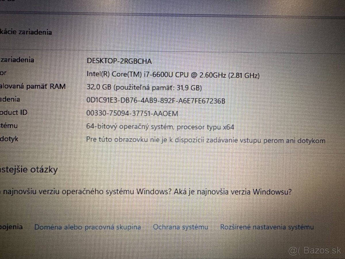 HP EliteBook 820 G3 / i7-6600U / 32GB RAM / 1TB SSD NVMe - 9