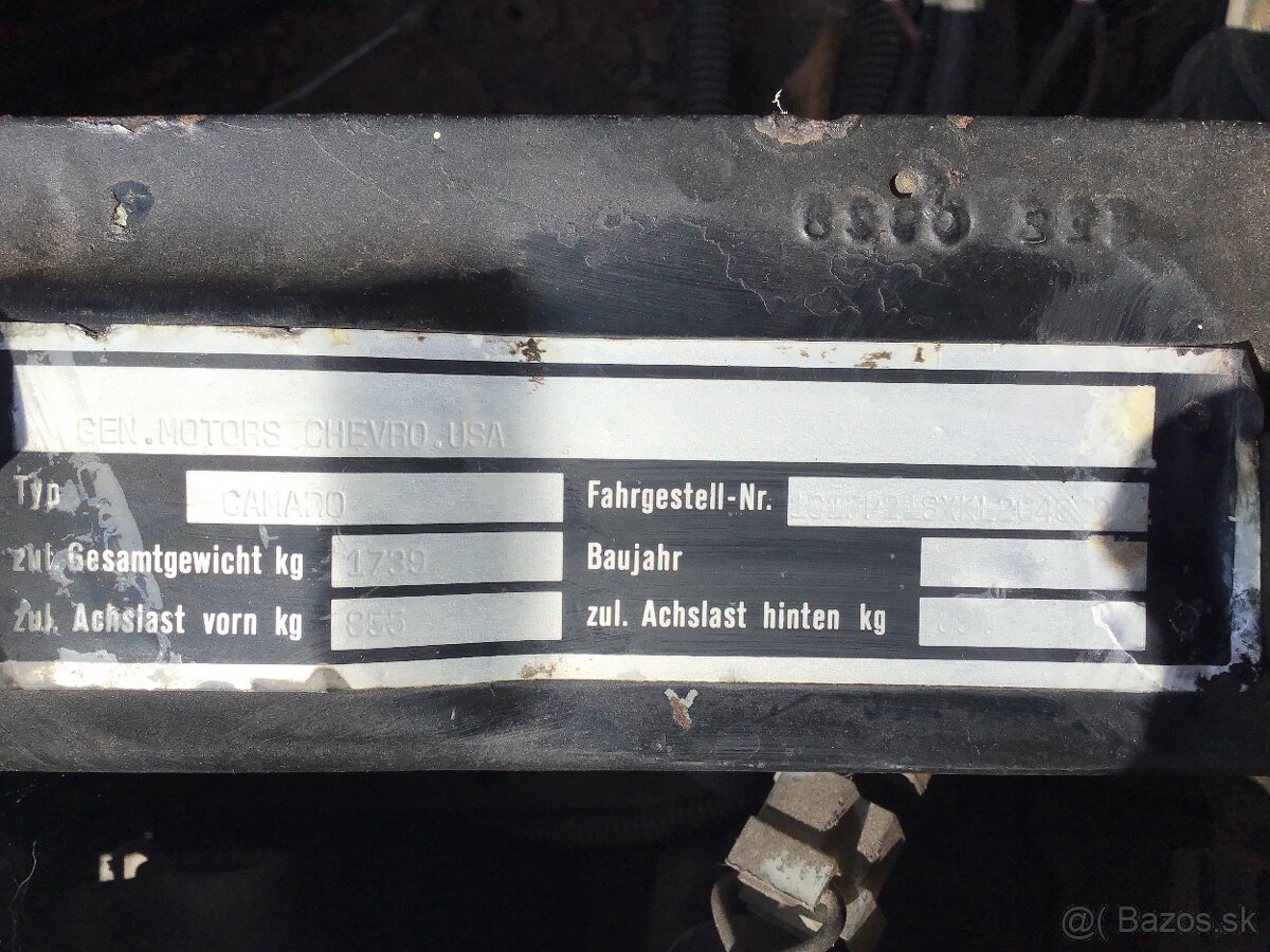 Prodam 2x Chevrolet Camaro 2,8i V6, Rv.1987 s TP - 9