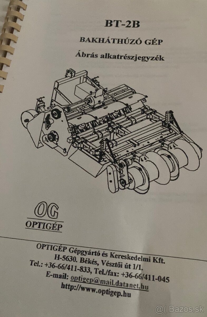 Predám Optigep BT-2B – bakhátovač / hriadkovač + fréza 200 c - 9