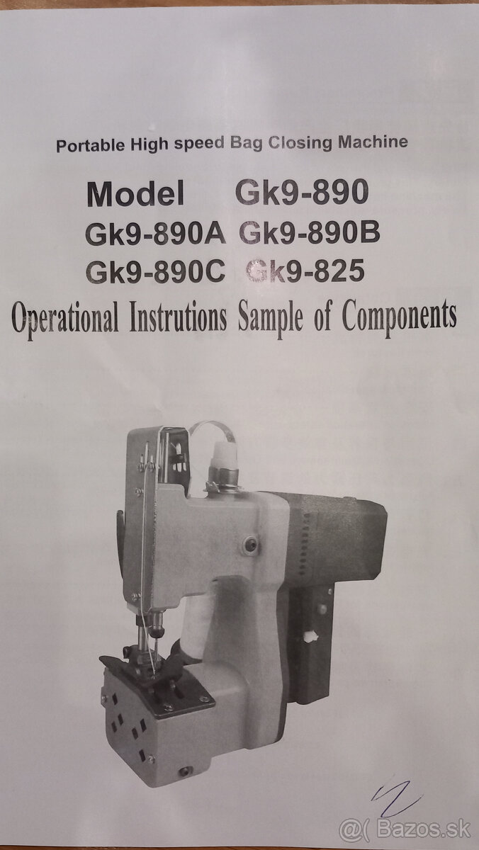 šijacia mašina na vrecia - Ruigong GK9-890 - 9