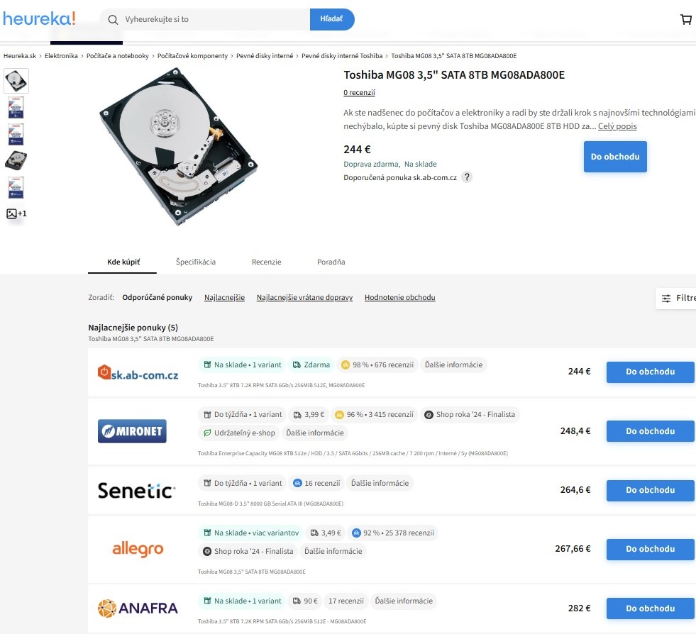 10TB Toshiba MG06 a 8TB MG08 CMR NAS - nepouzite - 9