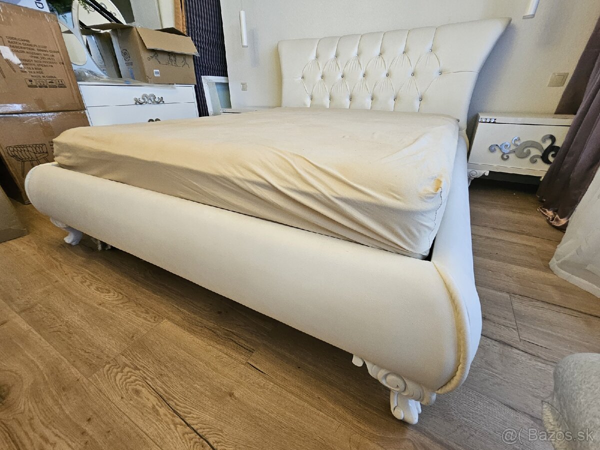 Luxusná manželská posteľ so Swarovski krištáľmi - 9