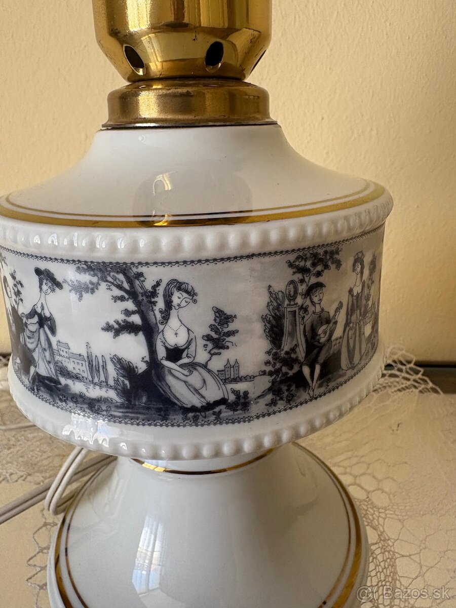 Nočná lmpa so vzorovaným porcelánovým podstavcom Wallendorf - 9