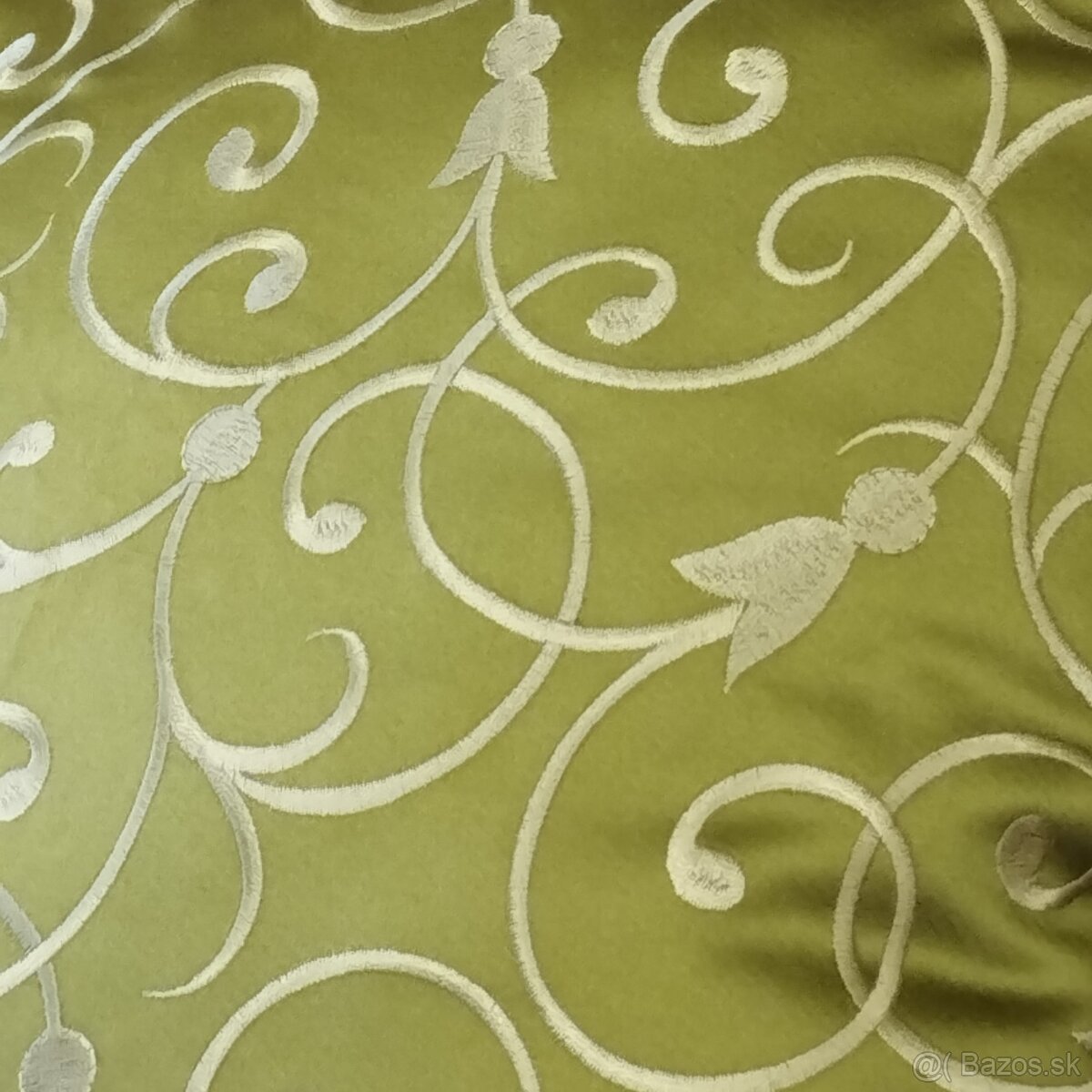Predám luxusné závesy zelené a biele. - 9
