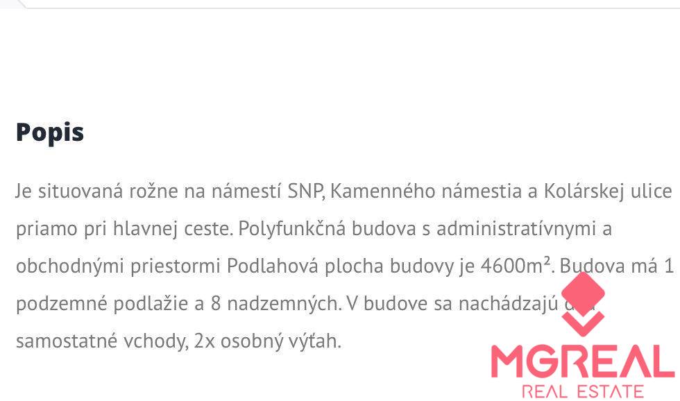 Prenájom kancelárie 80m2 na Nám. SNP, Staré Mesto - 9