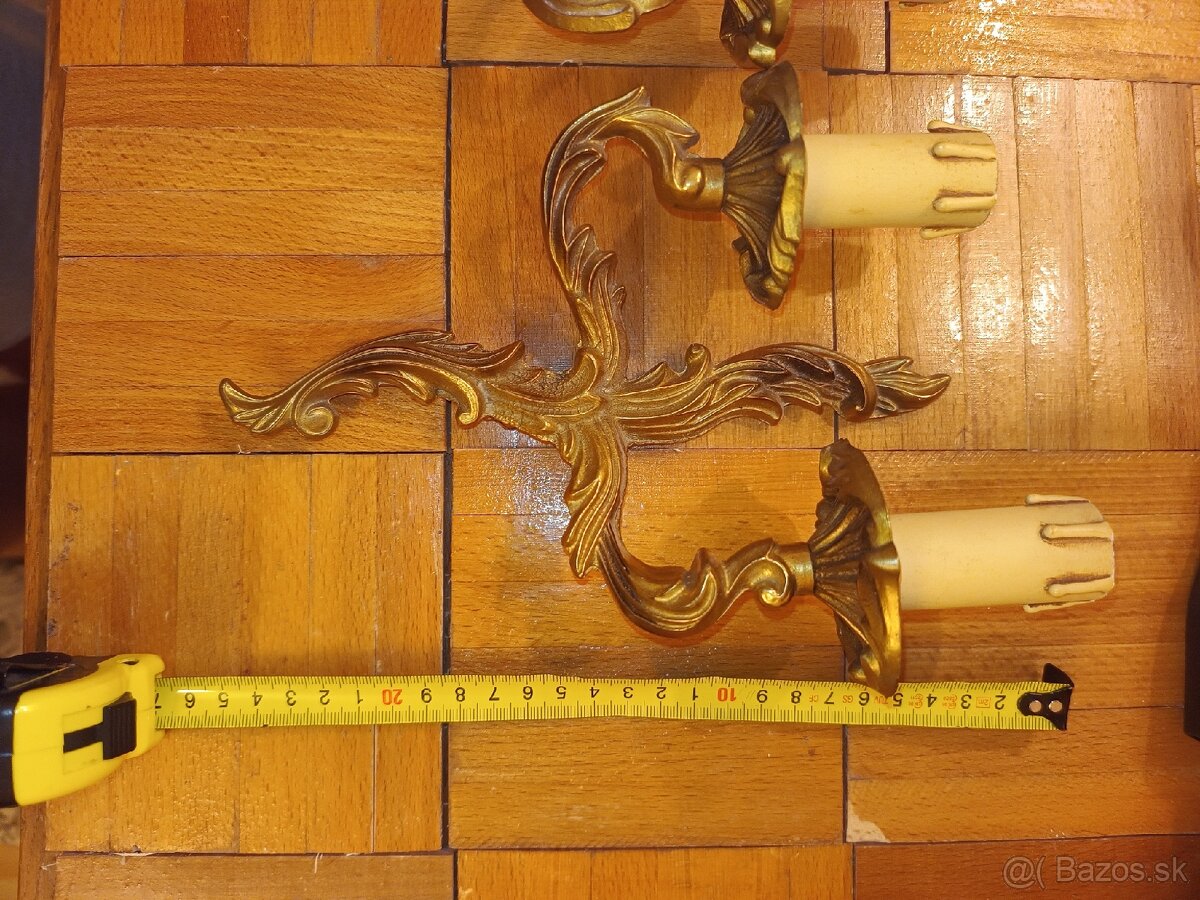 Pár - 2ks, elegantné francúzke nástenné lampy - 9