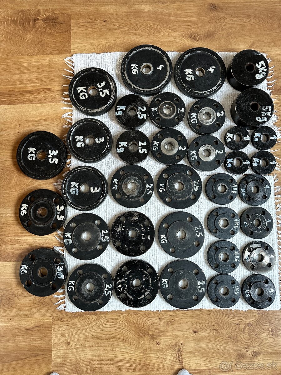 Bench press lavica inSPORTline spolu so závažiami a tyčami - 9