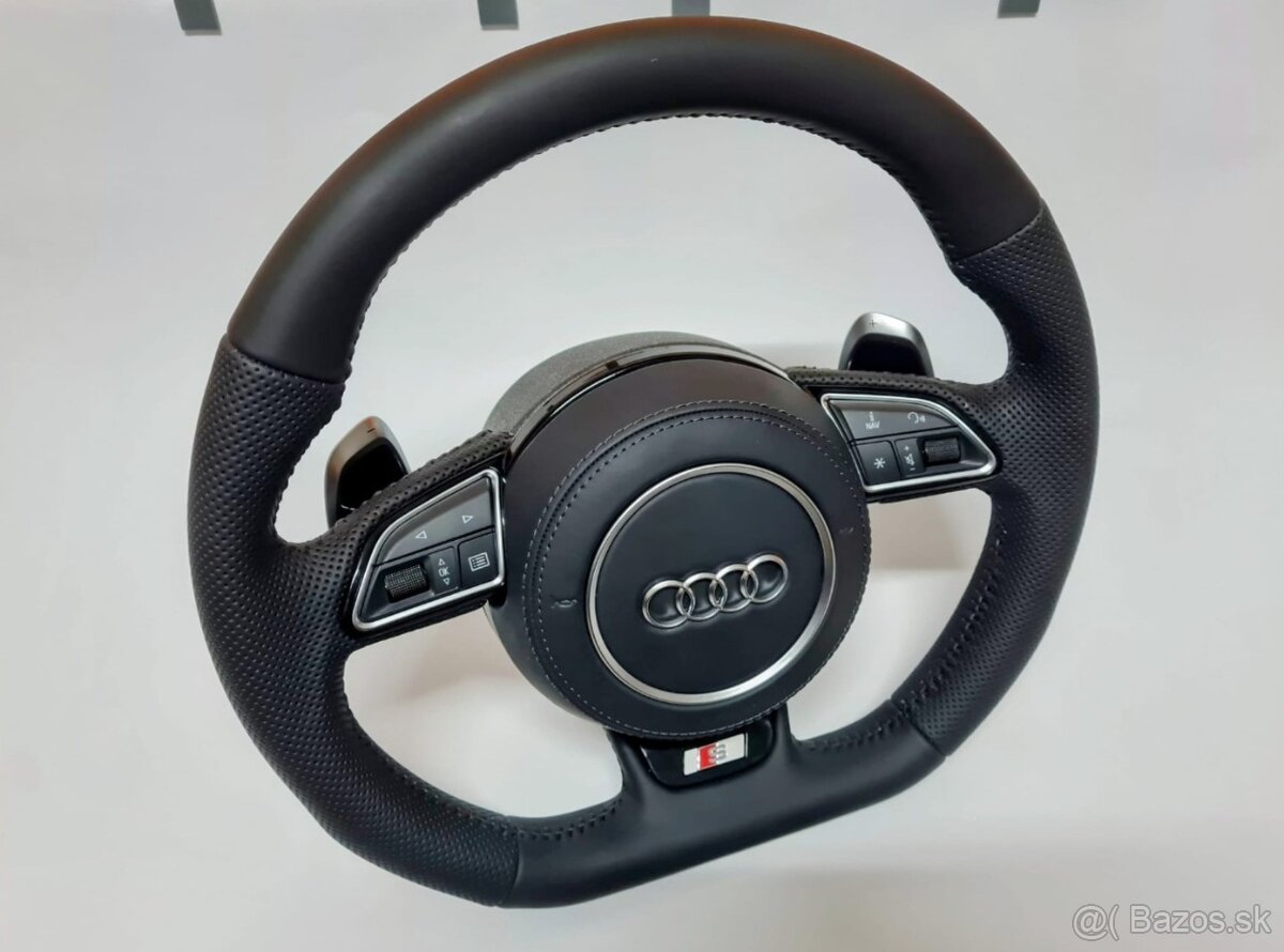 AUDI MULTIFUNKCNY VOLANT S AIRBAGOM A PADLAMI, čierna niť - 9