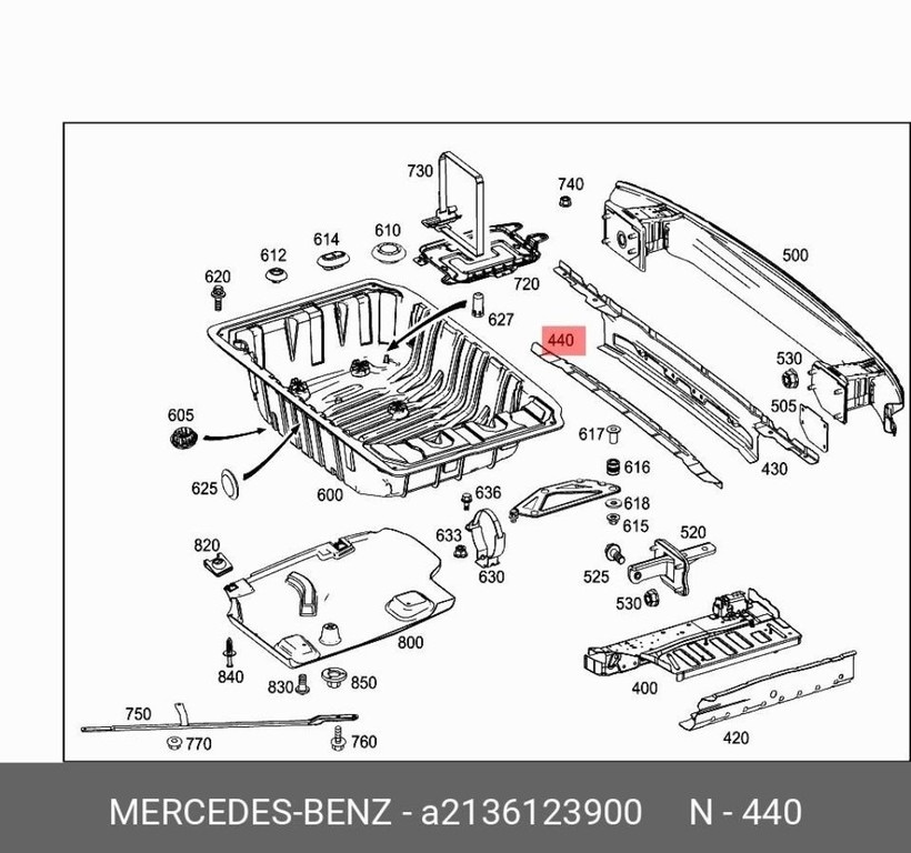 Mercedes E class W213 2016 - Zadne čelo celo stena podlaha - 9