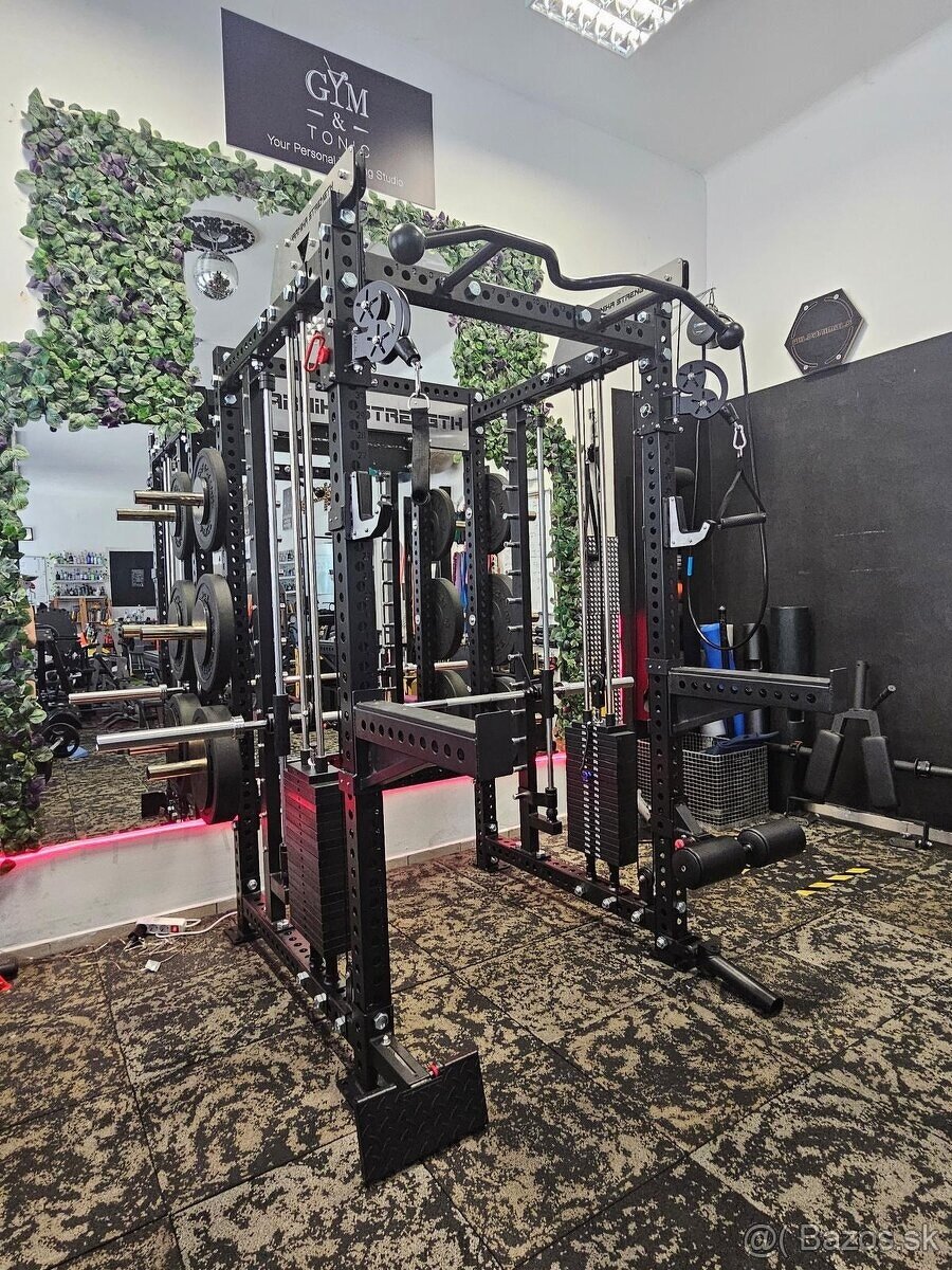HALF RACK, protismerné kladky, multipress - 9