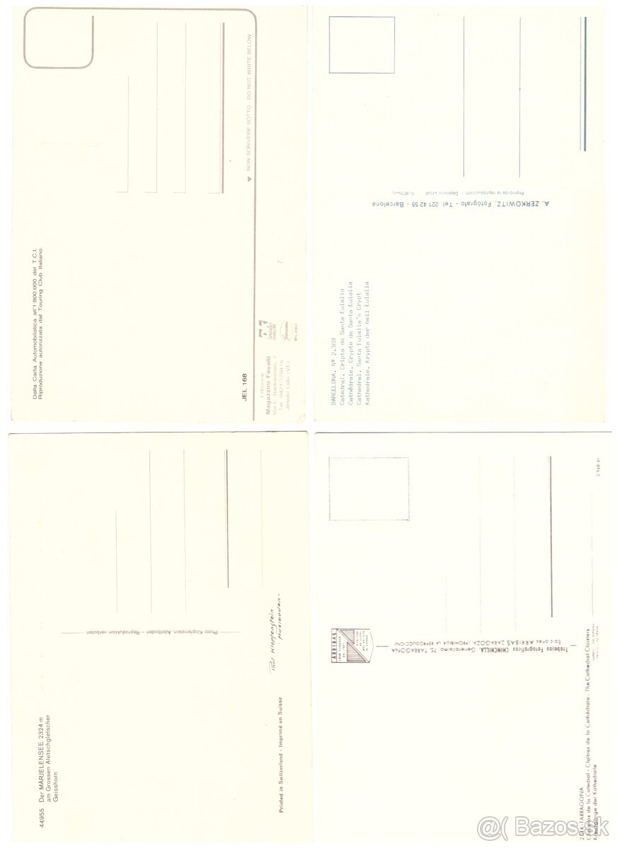 Pohľadnice mix svet farebne 1 - 9