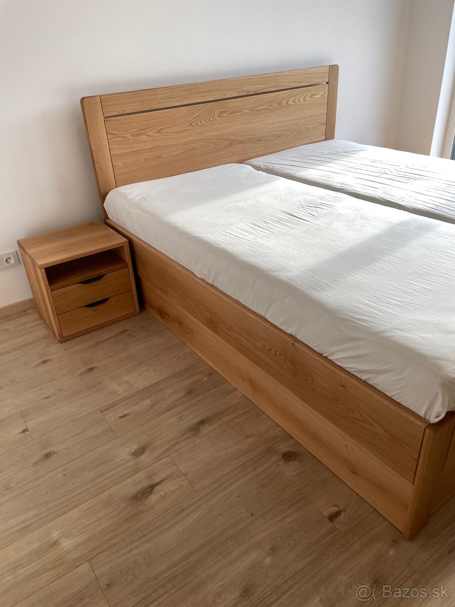 Manželská dubová posteľ 180×200 cm - 9