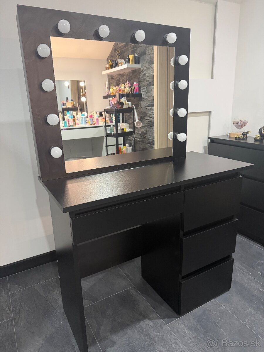 Toaletný Stolík čierny - 9