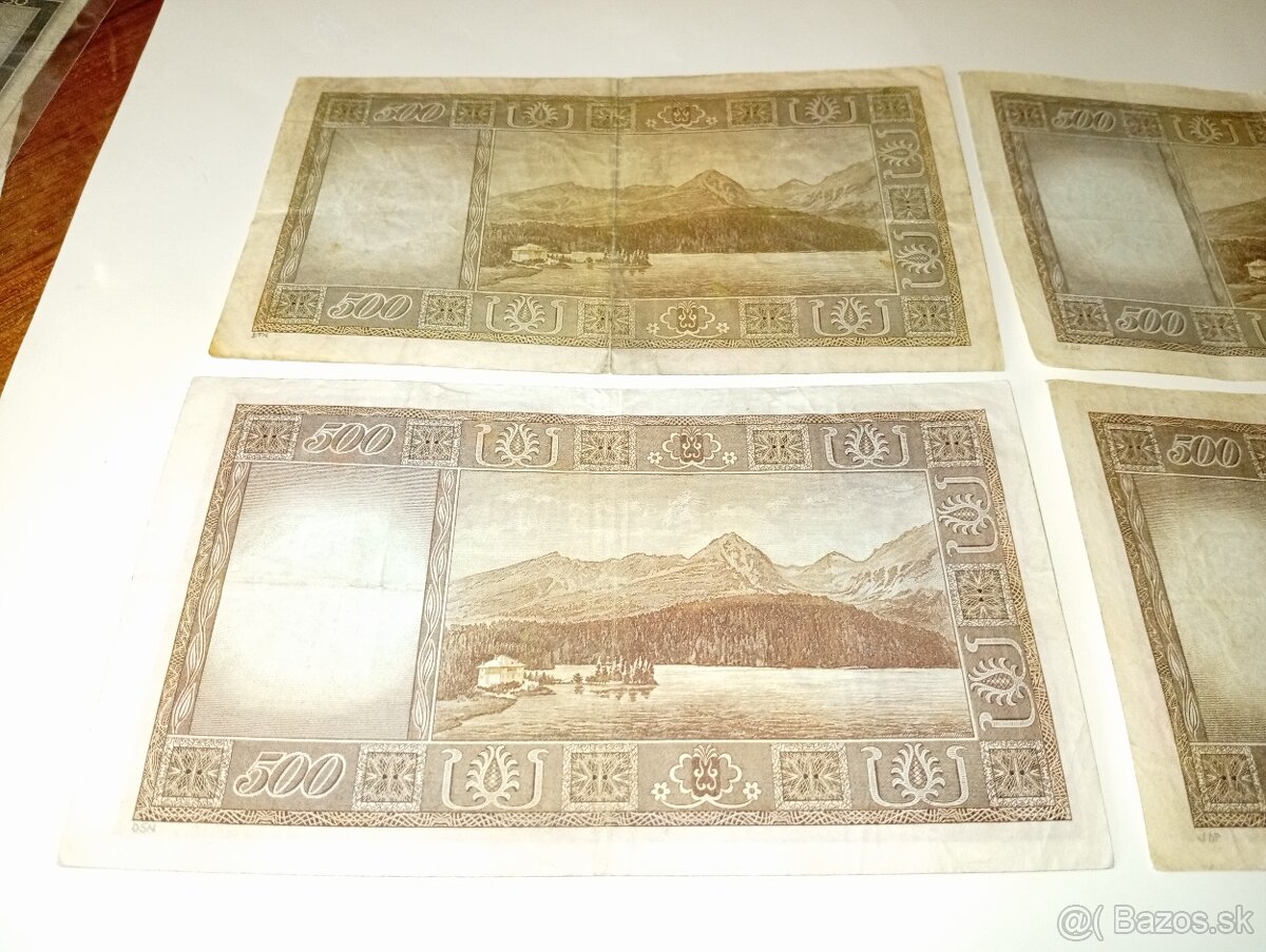 BANKOVKY 500 KČS, 1946, RŮZNÉ SÉRIE, NEPERFOROVANÉ - 9