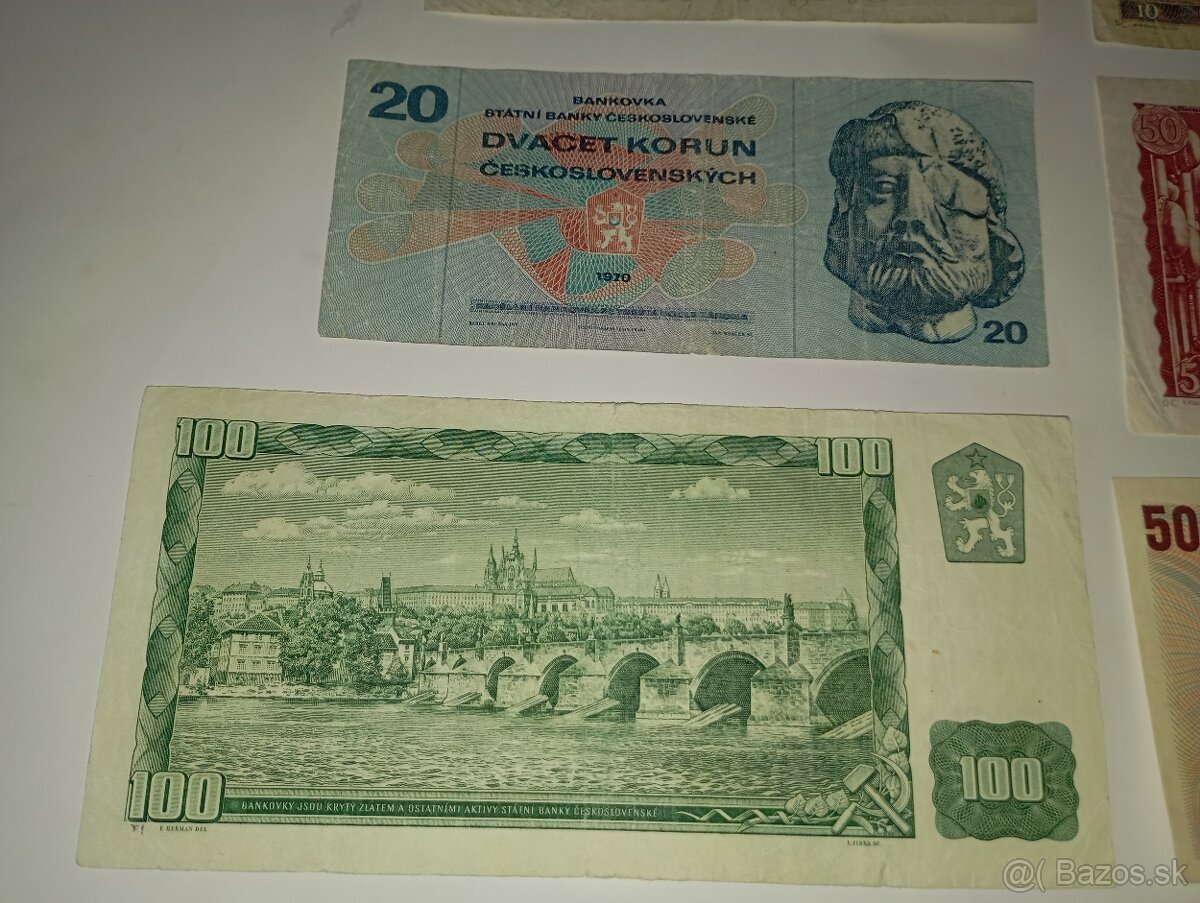 SESTAVA BANKOVEK 3-500 KČS, 60. LÉTA, 7 RŮZNÝCH NOMINÁLŮ - 9