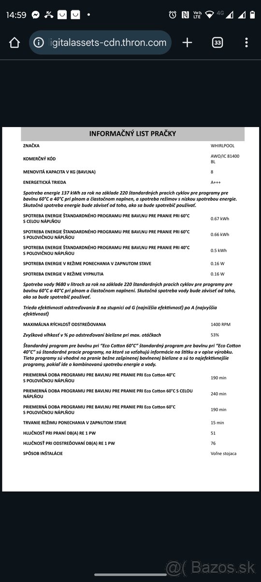 whirlpool awo/ic 81400 bl - 9