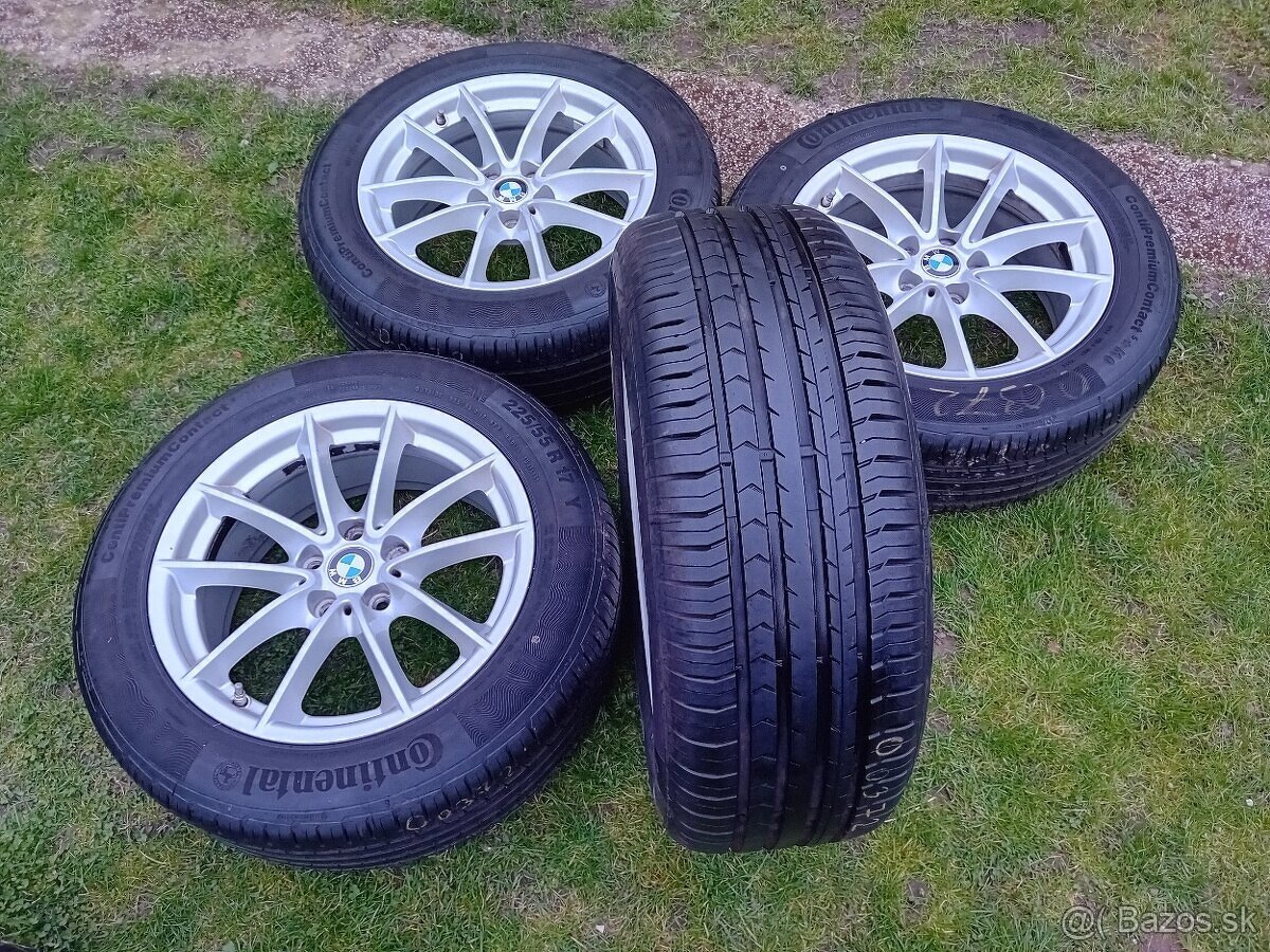 17" ALU 5x112 orig BMW /aj ine/ + letné 225/55 r17 Conti TO - 9