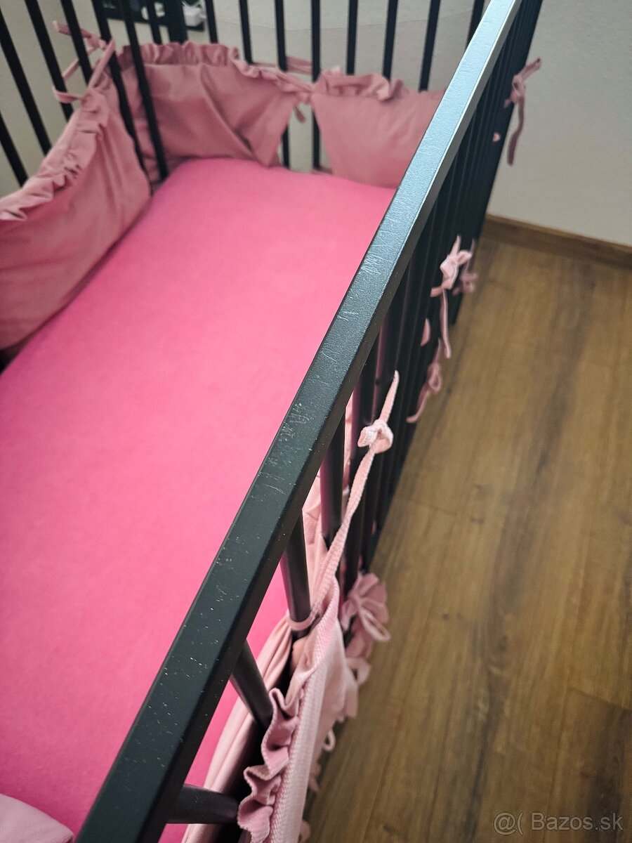 Detská postieľka s matracom a mantinelom - 9