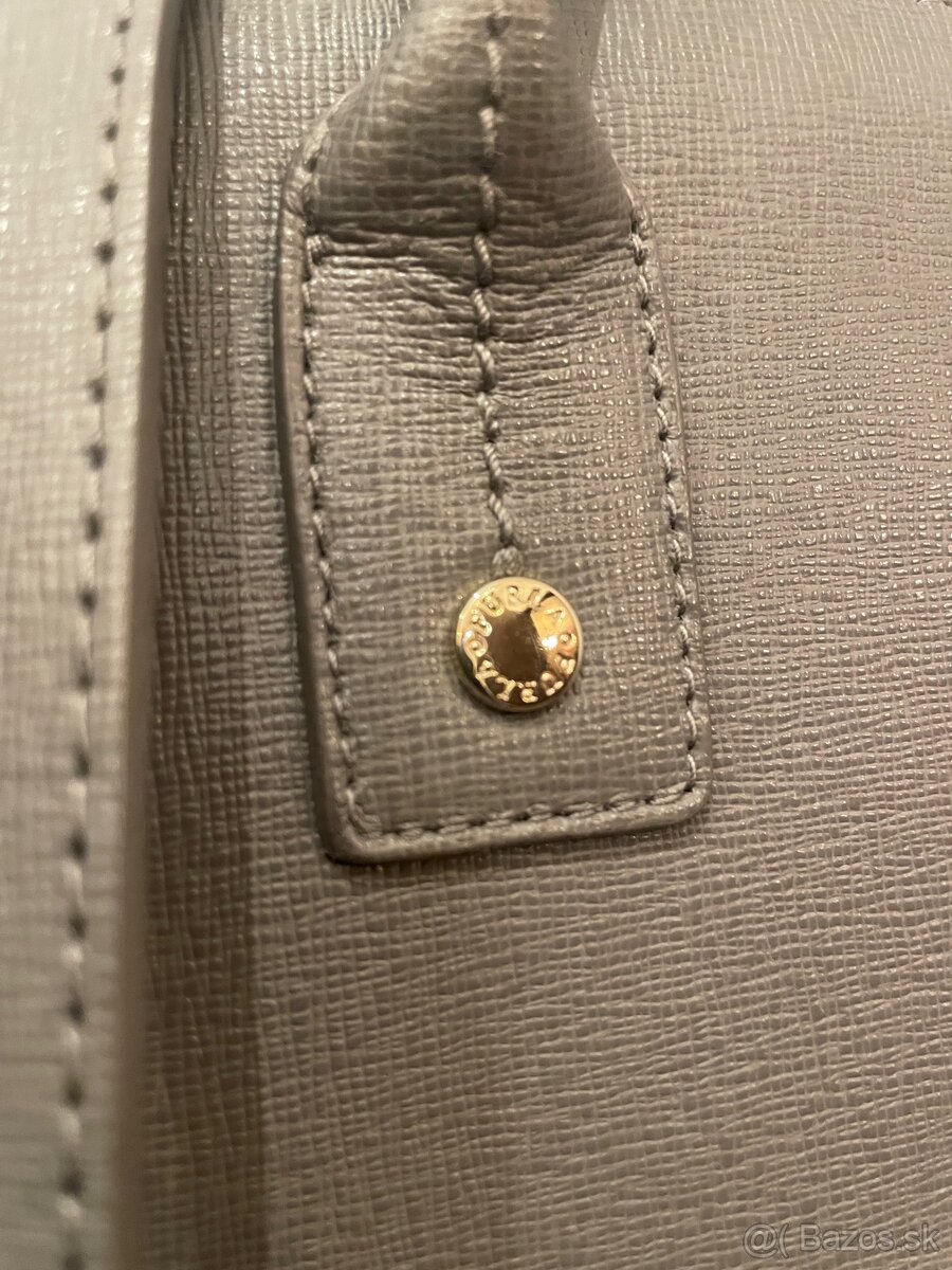 Sivá kožená kabelka Furla - 9