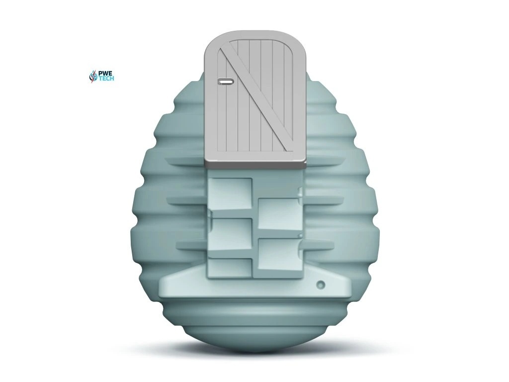 Podzemná plastová monolitická pivnica svetlo šedá 7,5 m3 - 9