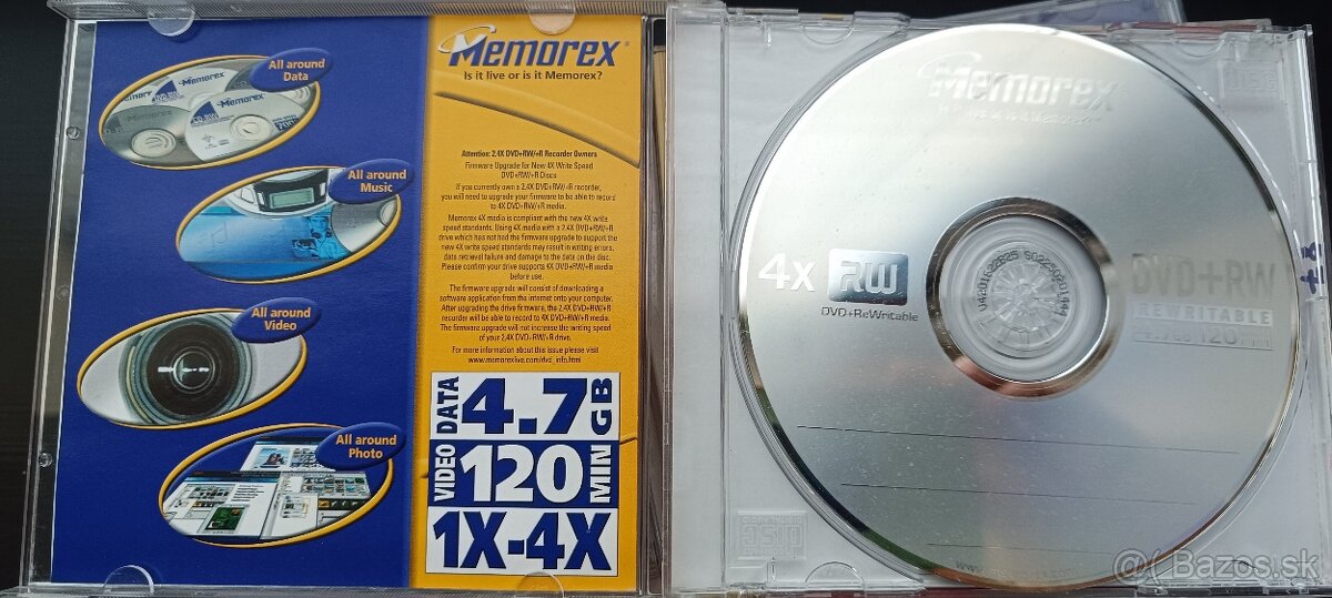 Médiá CD-RW, CD, DVD-RW, DVD-RAM + obaly + DVD Obaly - 9