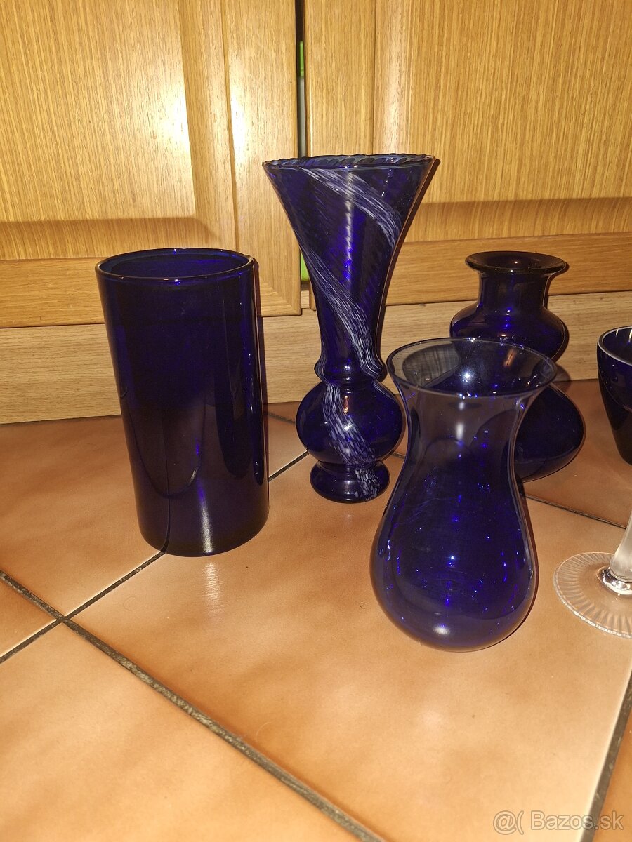 Modré kobaltove sklo - 9