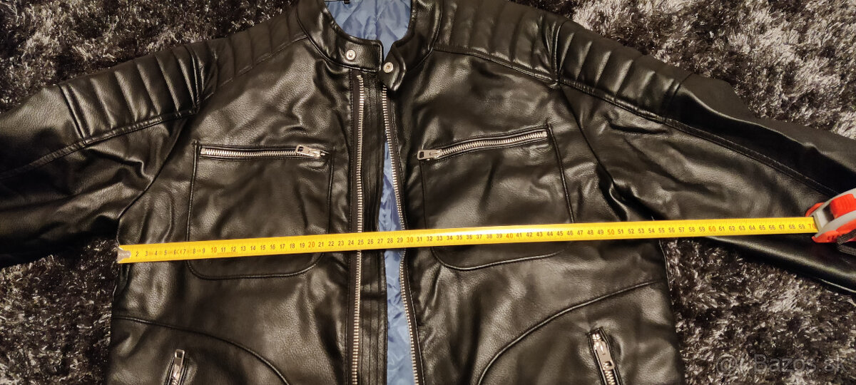 Pánska koženková bunda, bombera, riflovka - 9
